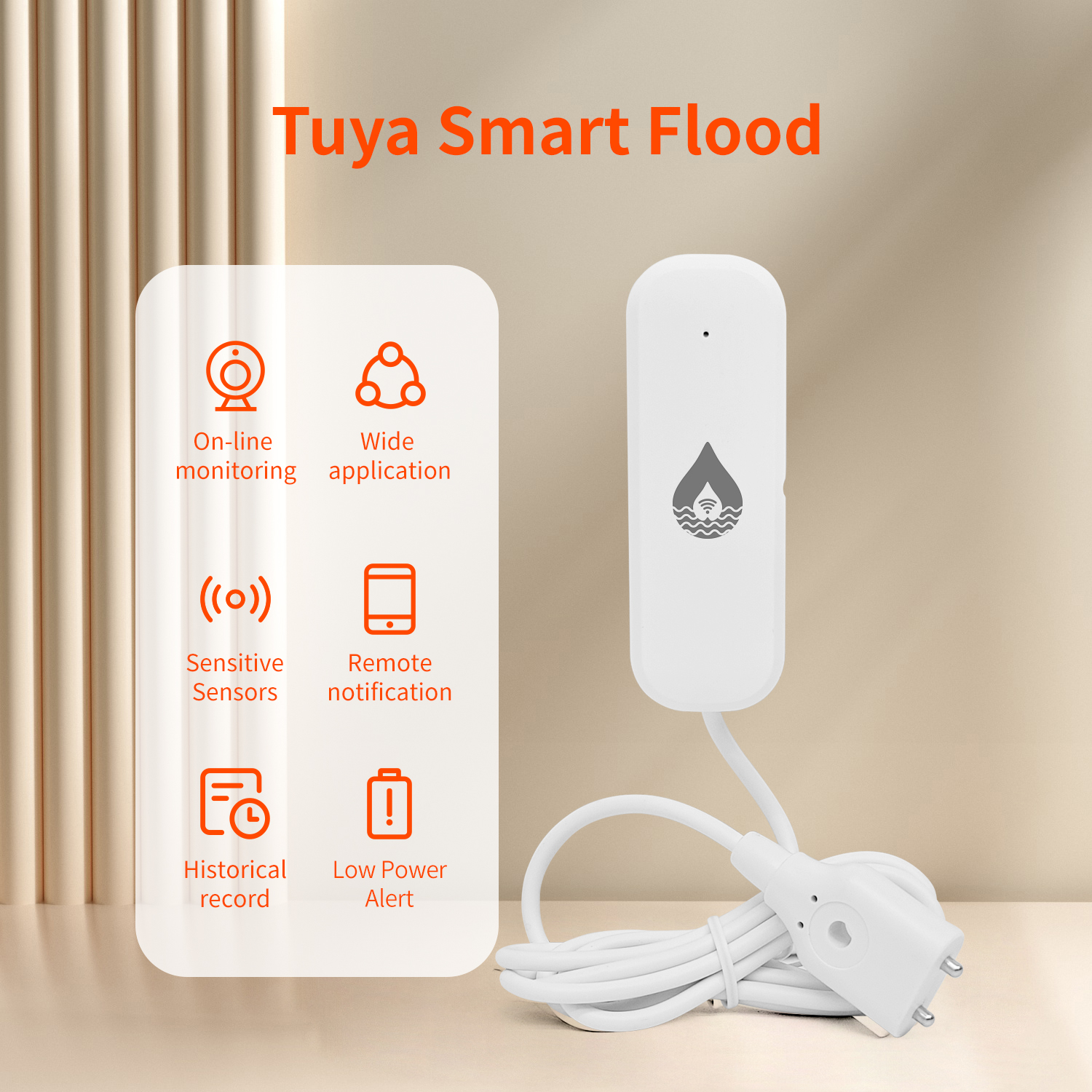 Home Automation Technology - YFK Tuya WiFi Water Leakage Sensor