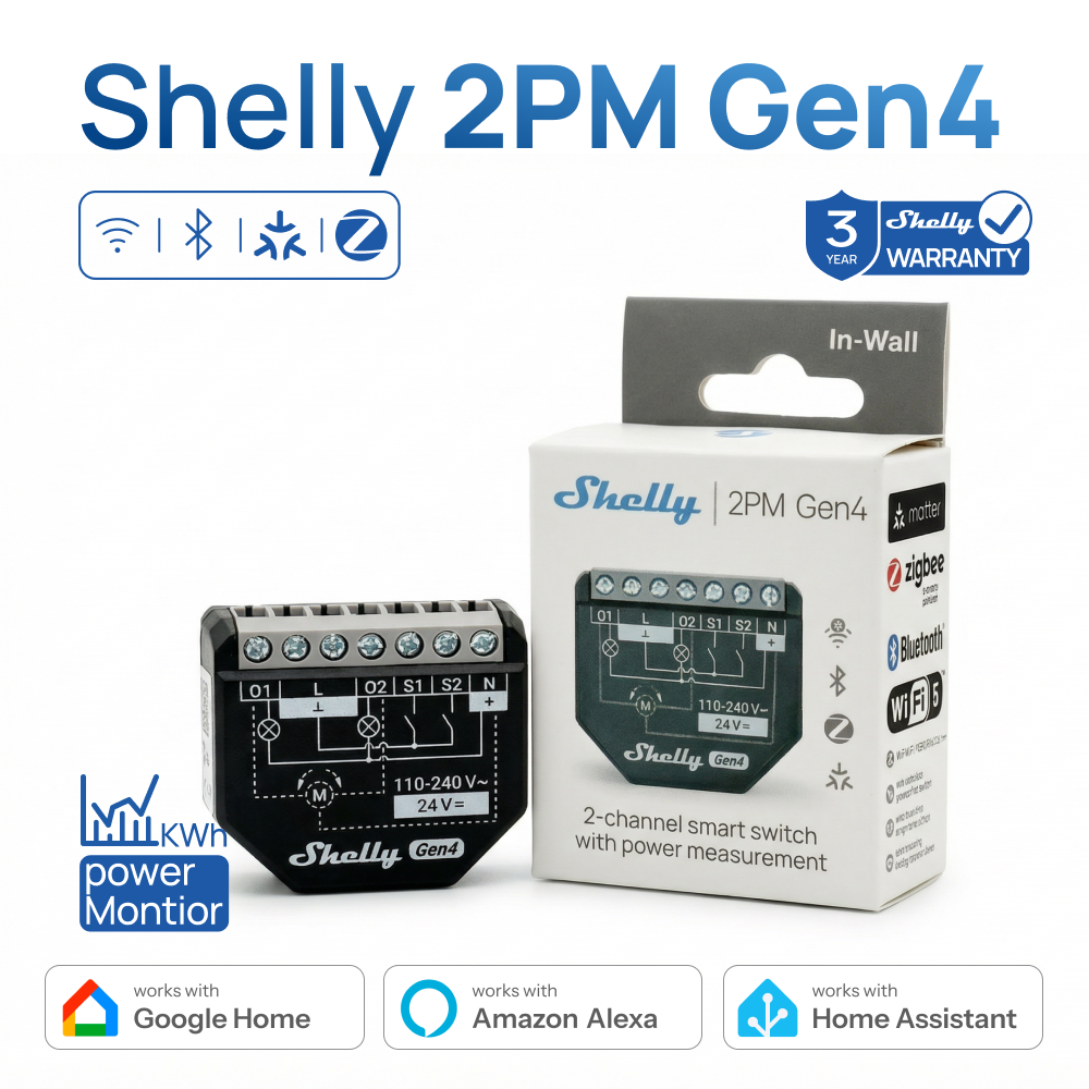 Shelly 2PM Gen4 Zigbee 2 Chann - Shelly Relay Module ulasan dan harga