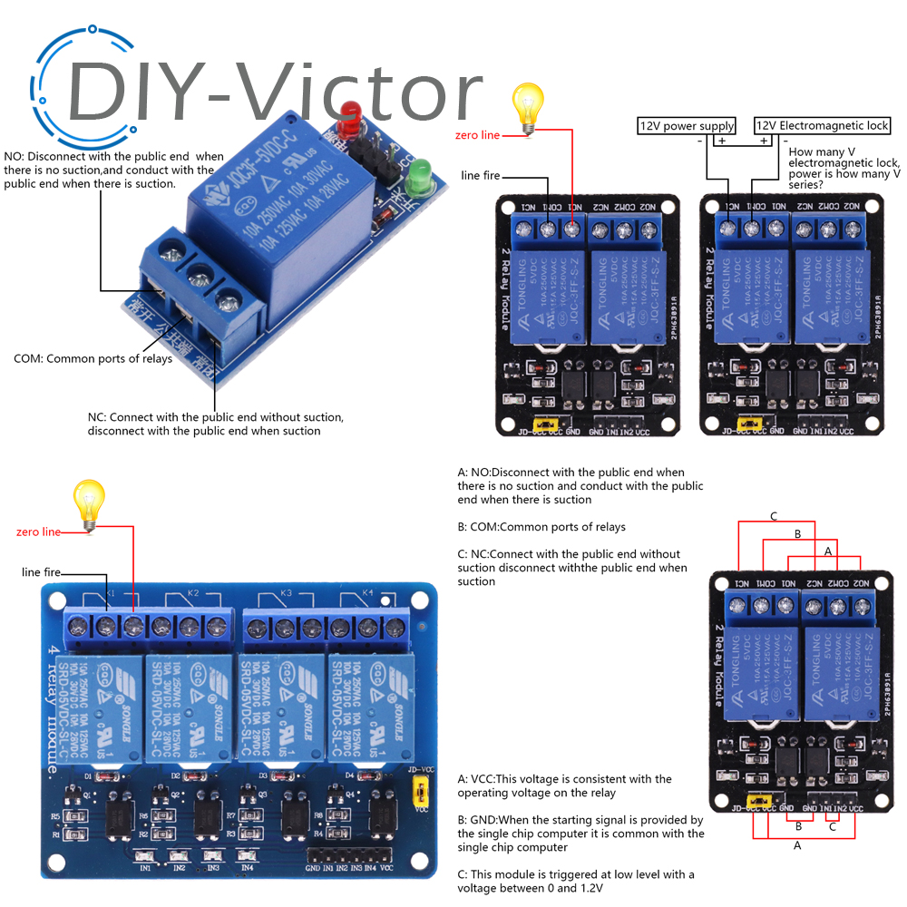 1 2 4 6 8 Channel DC 5V 12V Re - Relay 8 Channel Board ulasan dan harga