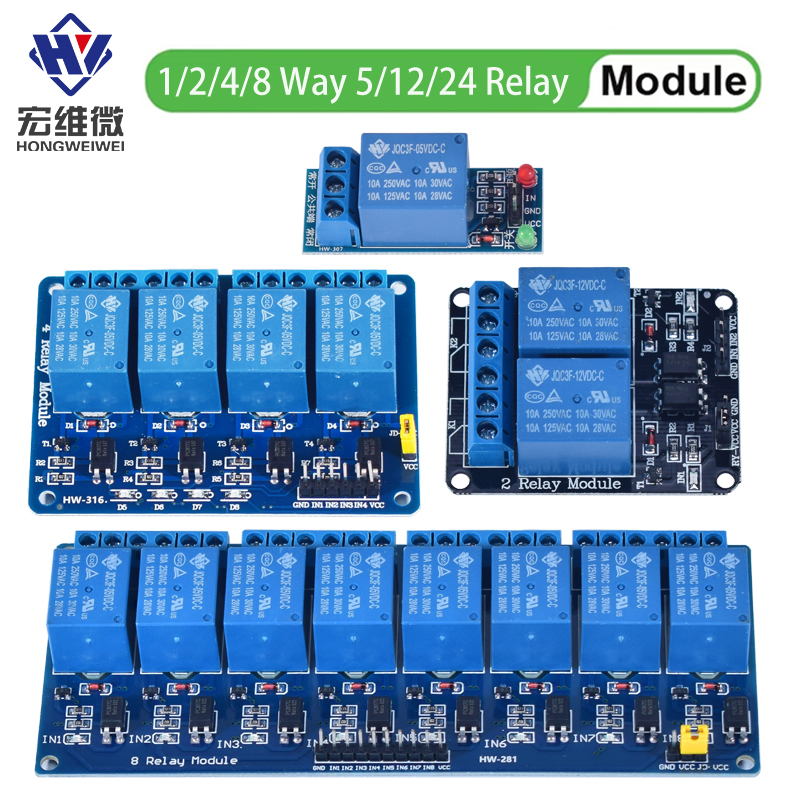 DC 5V 12V 24V 1 2 4 6 8 Channe - Relay 8 Channel Board ulasan dan harga