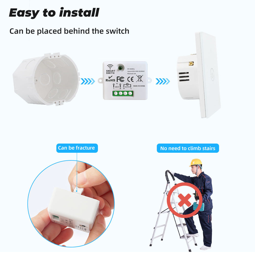 RF433 Smart Wireless Switch Se - Home Automation Technology ulasan dan harga