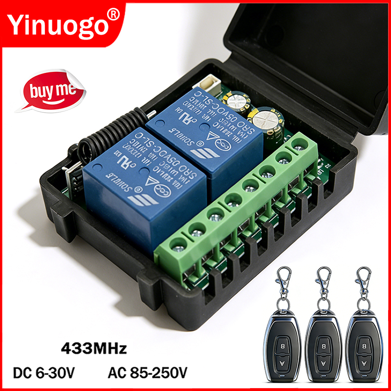 DC 9V 12V 24V AC 85-250V 2CH R - 433Mhz Receiver Module ulasan dan harga