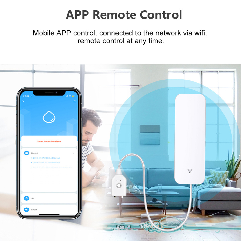Tuya WiFi Water Leak Sensor, W - Home Automation Technology ulasan dan harga