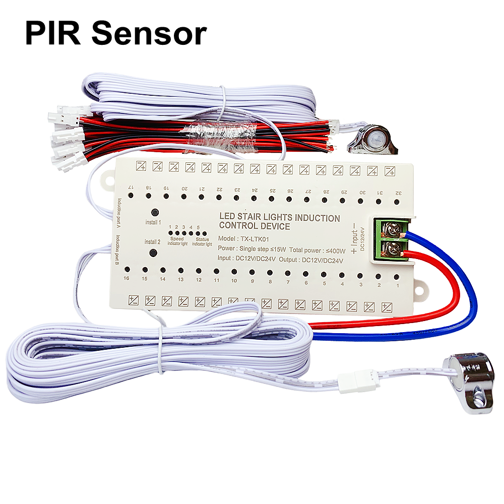 TX-LTK01 Stair Step LED Contro - Motion Sensor Pir Wired ulasan dan harga