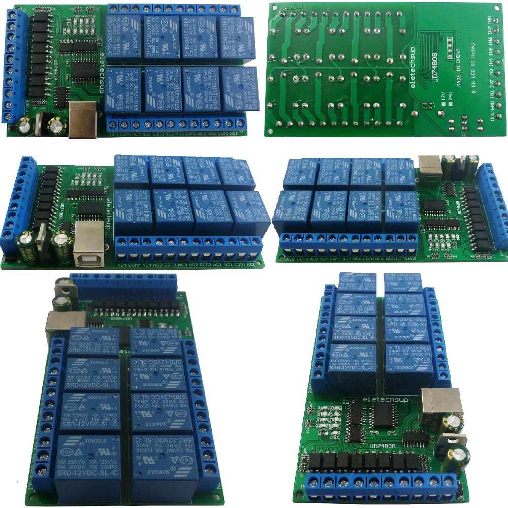 UD74B08 8 Channel USB Relay I/ - Shelly Relay Module ulasan dan harga