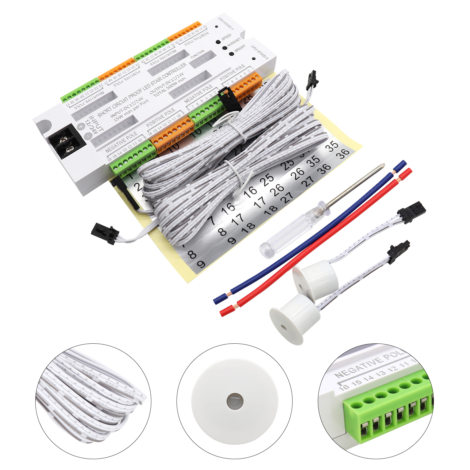 1-32 Steps Indoor Stair Light  - Motion Sensor Pir Wired ulasan dan harga