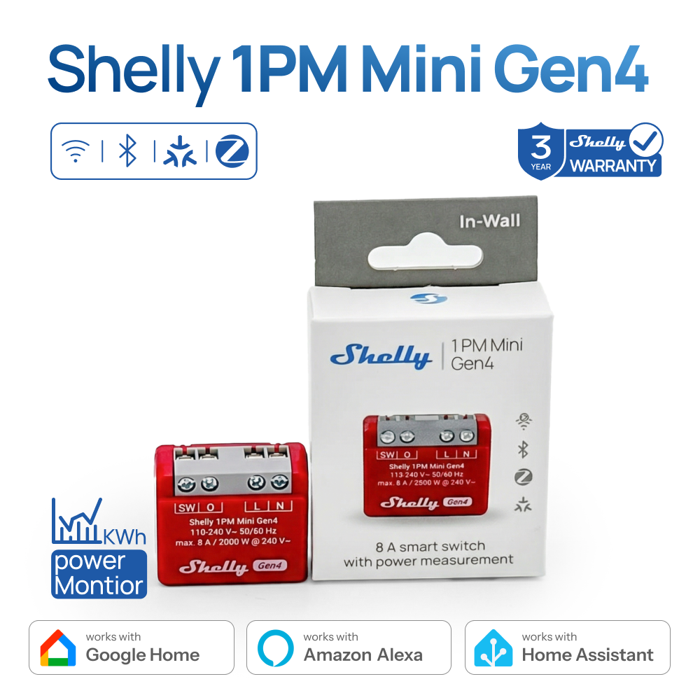 Shelly 1PM Mini Gen4 Zigbee Sm - Shelly Relay Module ulasan dan harga