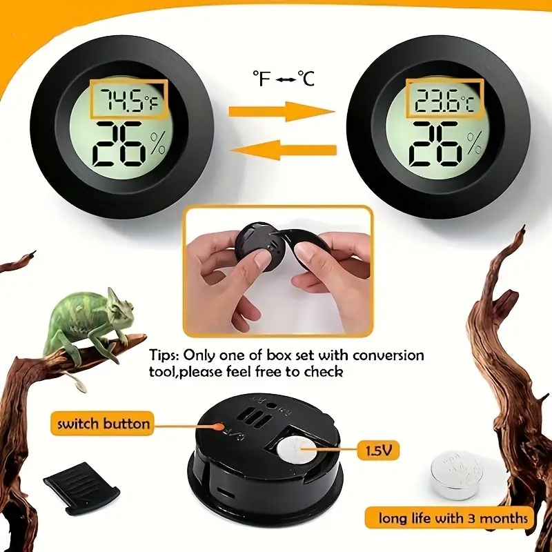℉/℃ Mini LCD Digital Thermomet - Temperature Humidity Sensor ulasan dan harga