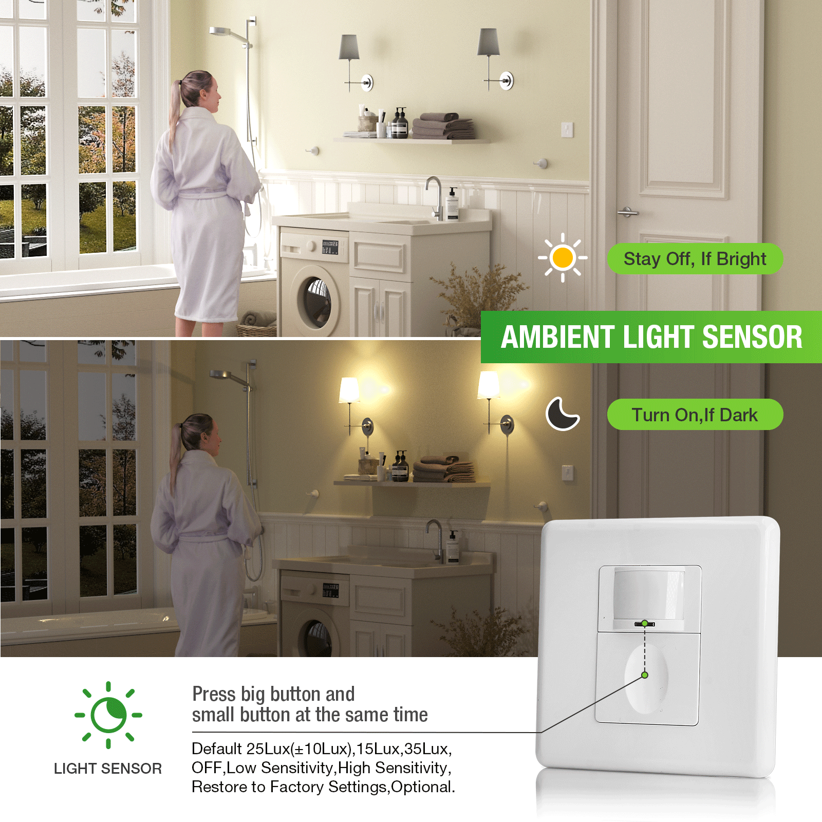 Motion Sensor Switch with Occu - Motion Sensor Pir Wired ulasan dan harga