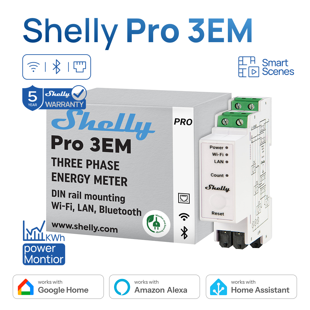 Shelly Pro 3EM 120A Lan Din Ra - Shelly Relay Module ulasan dan harga